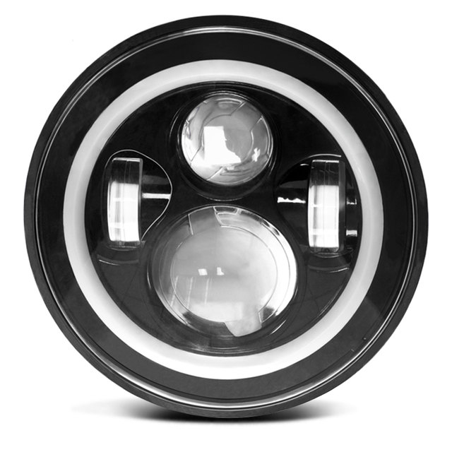 Jeep Wrangler SUV Motosiklet i&ccedil;in 40W 7 İn&ccedil; Yuvarlak LED Far 