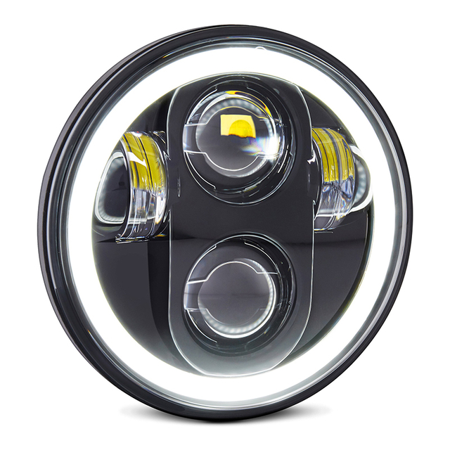40W 5,75 tommer rundt LED-frontlykt foran for Jeep Wrangler SUV-motorsykkel