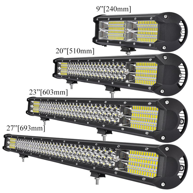 Barre lumineuse LED super lumineuse &agrave; triple rang&eacute;e pour VTT UTV