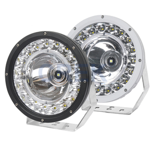 142W 9 អ៊ីញ ពណ៌ខ្មៅ/ស Super Bright ឡានដឹកទំនិញ 4X4 Offroad Spot & Flood & DRL Beam IP67 LED Driving Light