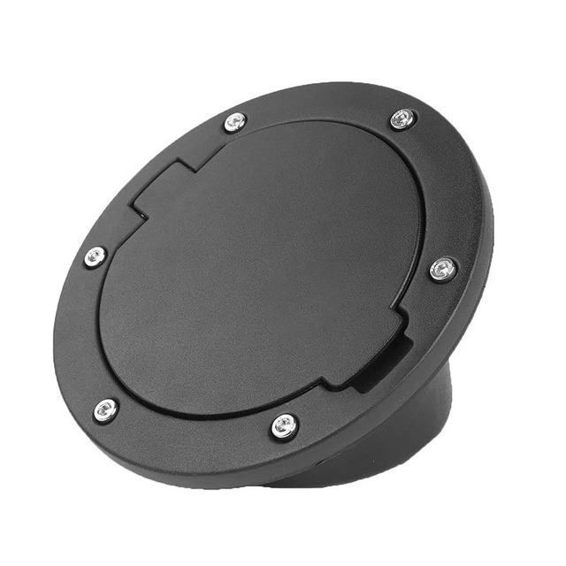 Tappo del serbatoio del gas con coperchio del carburante in alluminio nero per Jeep Wrangler 07-17